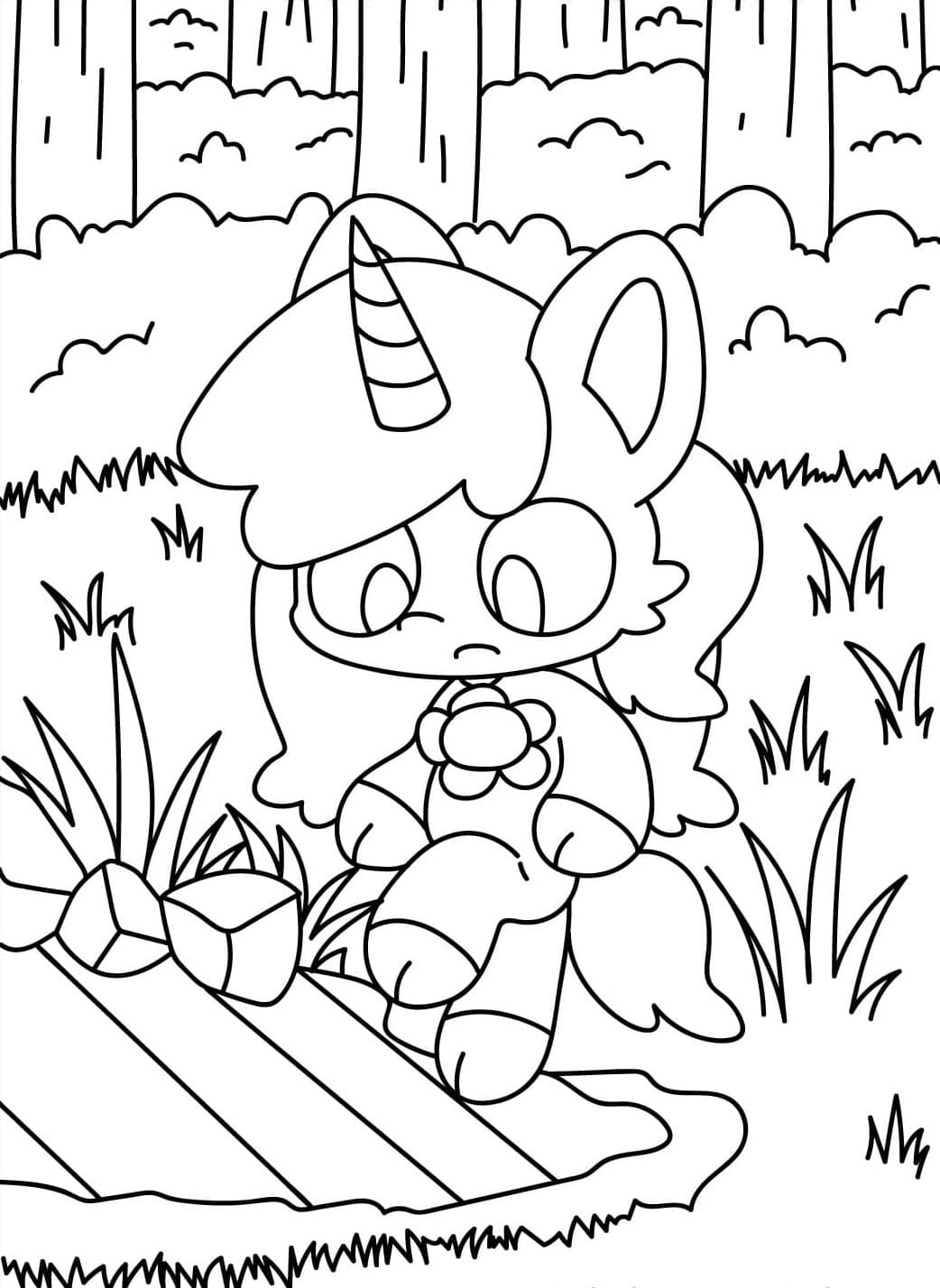 Coloriage CraftyCorn imprimable