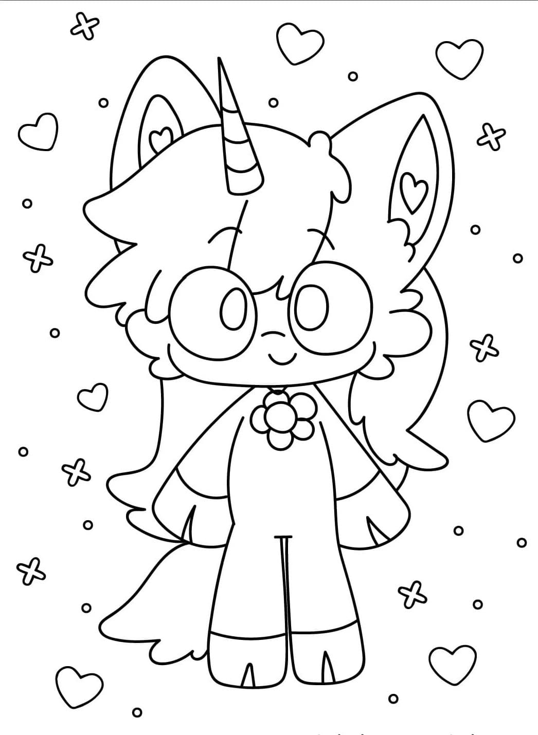 Coloriage CraftyCorn simple chez les enfants