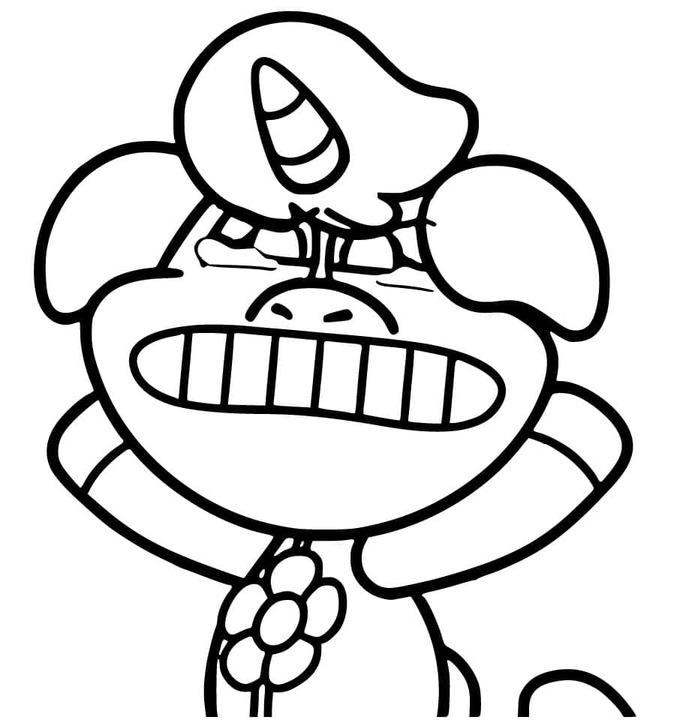 Coloriage CraftyCorn simple gratuite