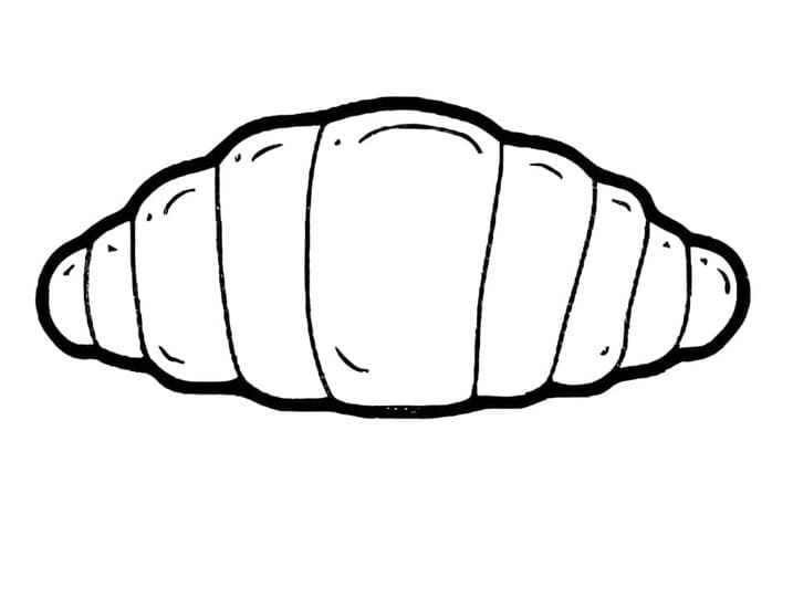 Coloriage Croissant basique