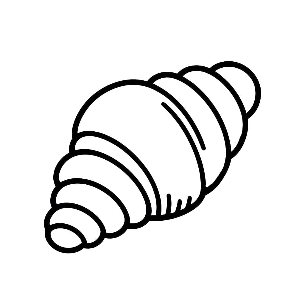 Coloriage Croissant imprimable
