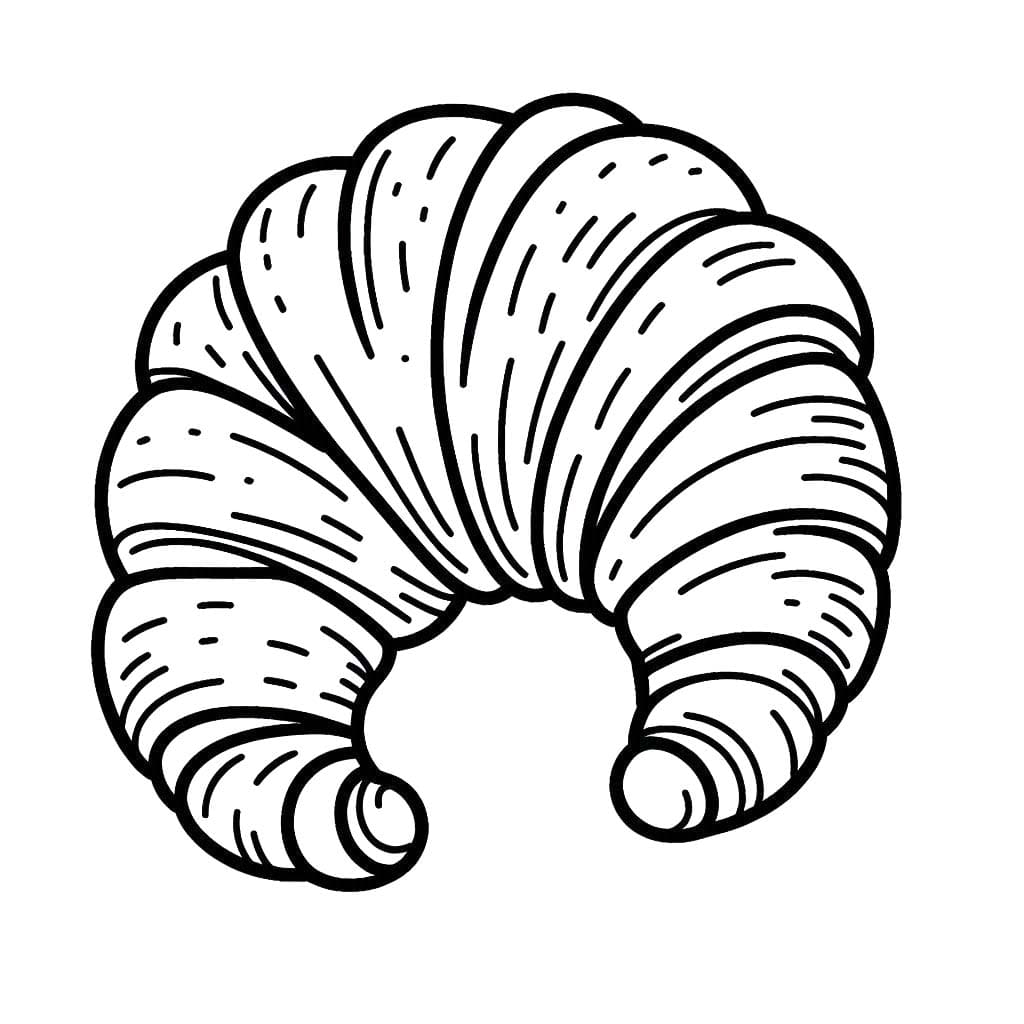 Coloriage Croissant imprimable gratuite