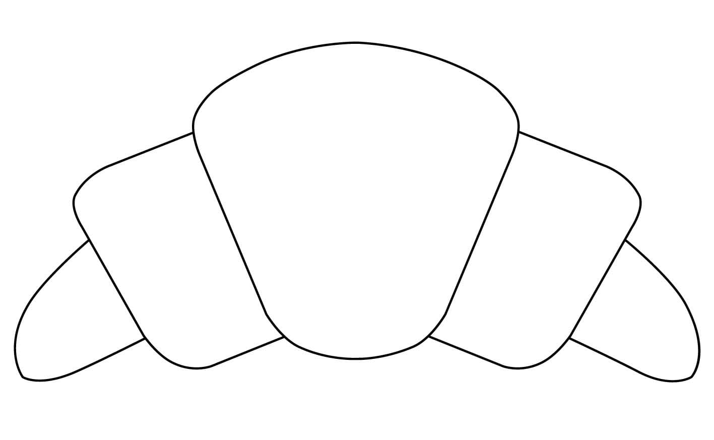 Coloriage Croissant imprimable pour les enfants