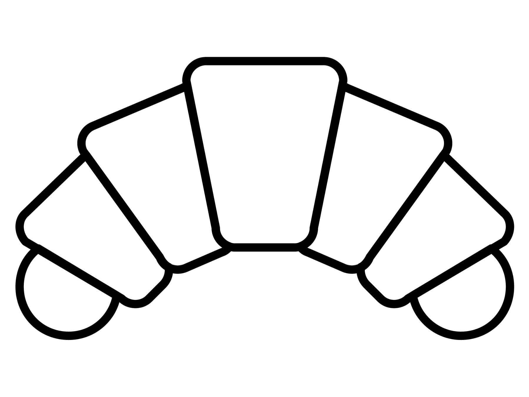 Coloriage Croissant pour enfant