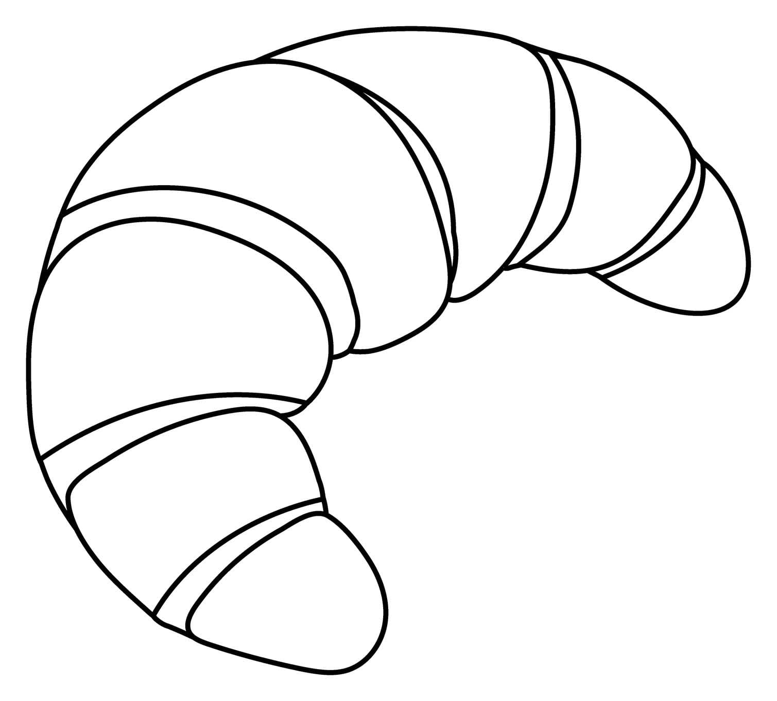 Coloriage Croissant pour les enfants