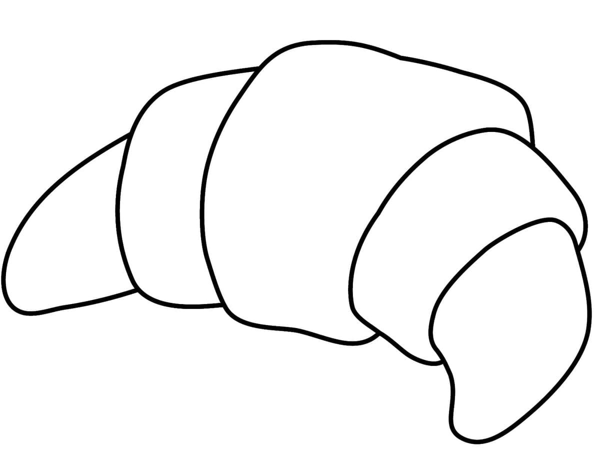 Coloriage Croissant simple
