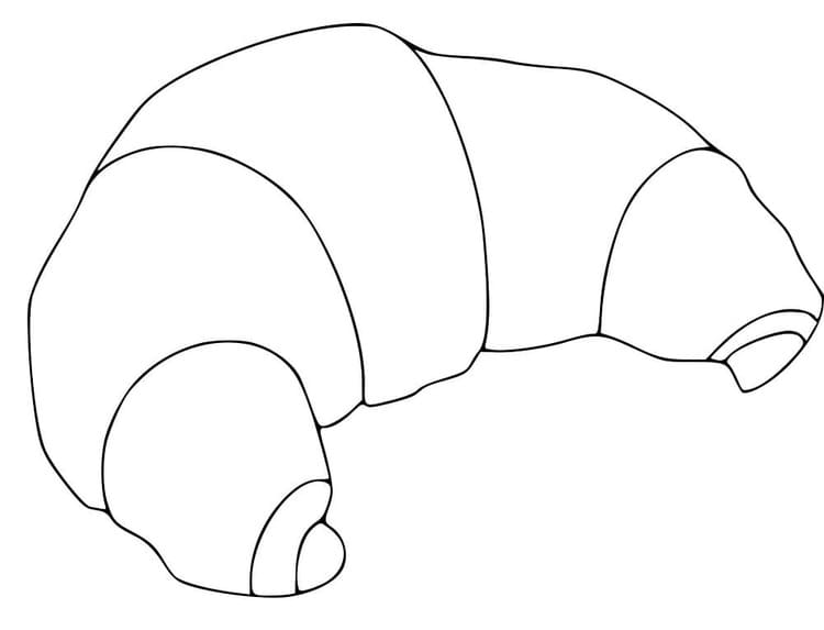 Coloriage Croissant très basique