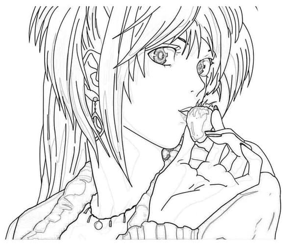 Coloriage Death Note pour enfant