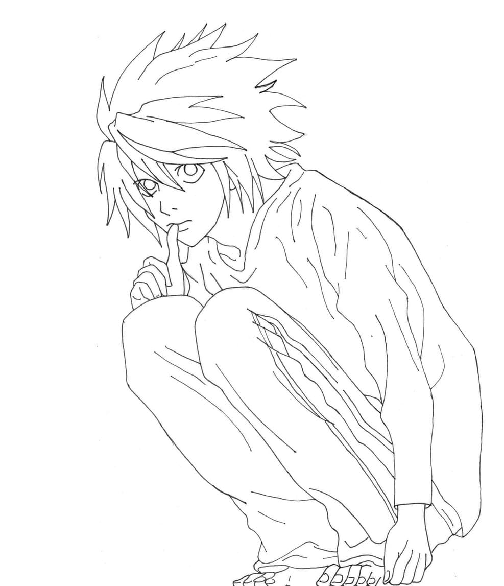 Coloriage Death Note pour enfants