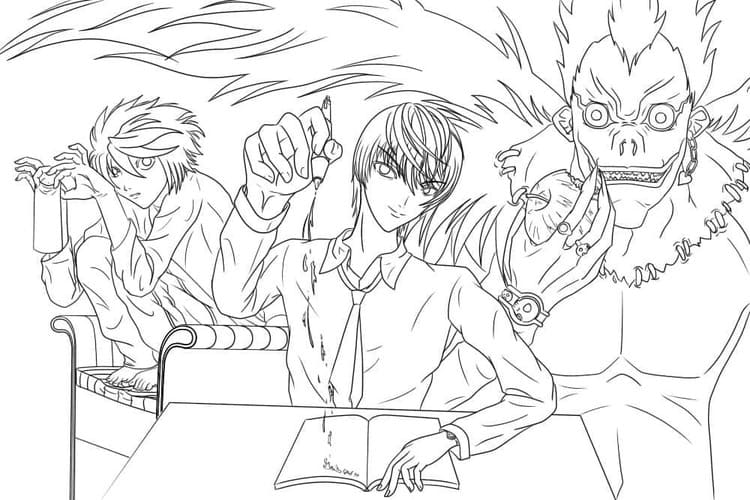 Coloriage Death Note pour les enfants