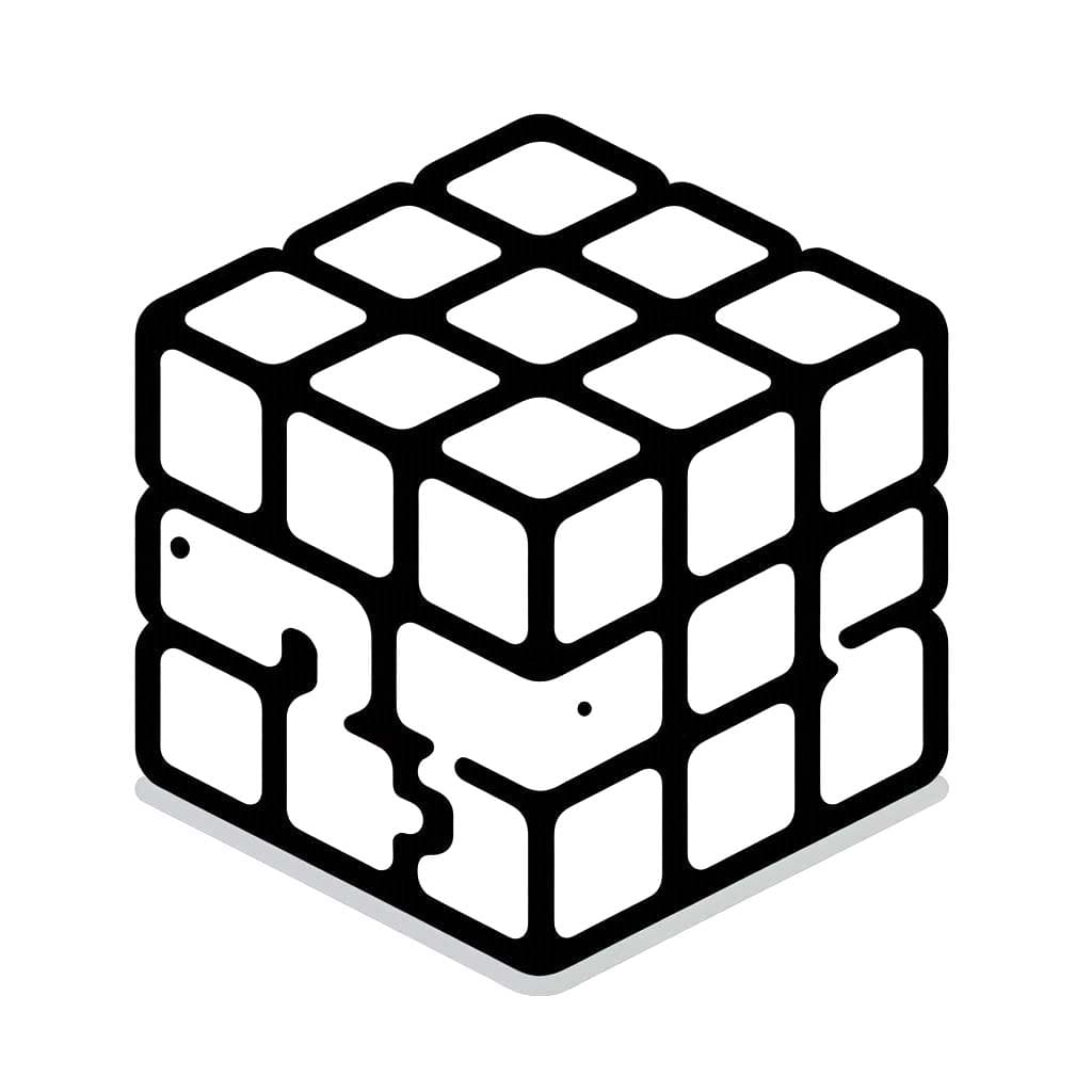 Coloriage Dessin Rubik gratuite