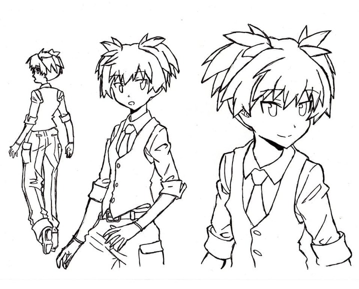 Coloriage Dessiner Assassination Classroom simple chez les enfants