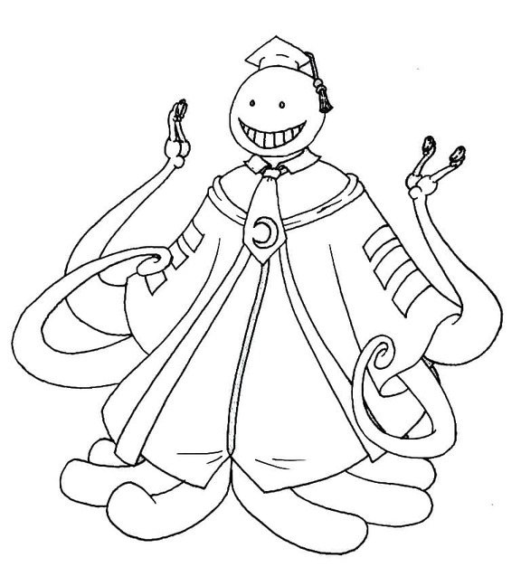 Coloriage Dessiner Assassination Classroom simple