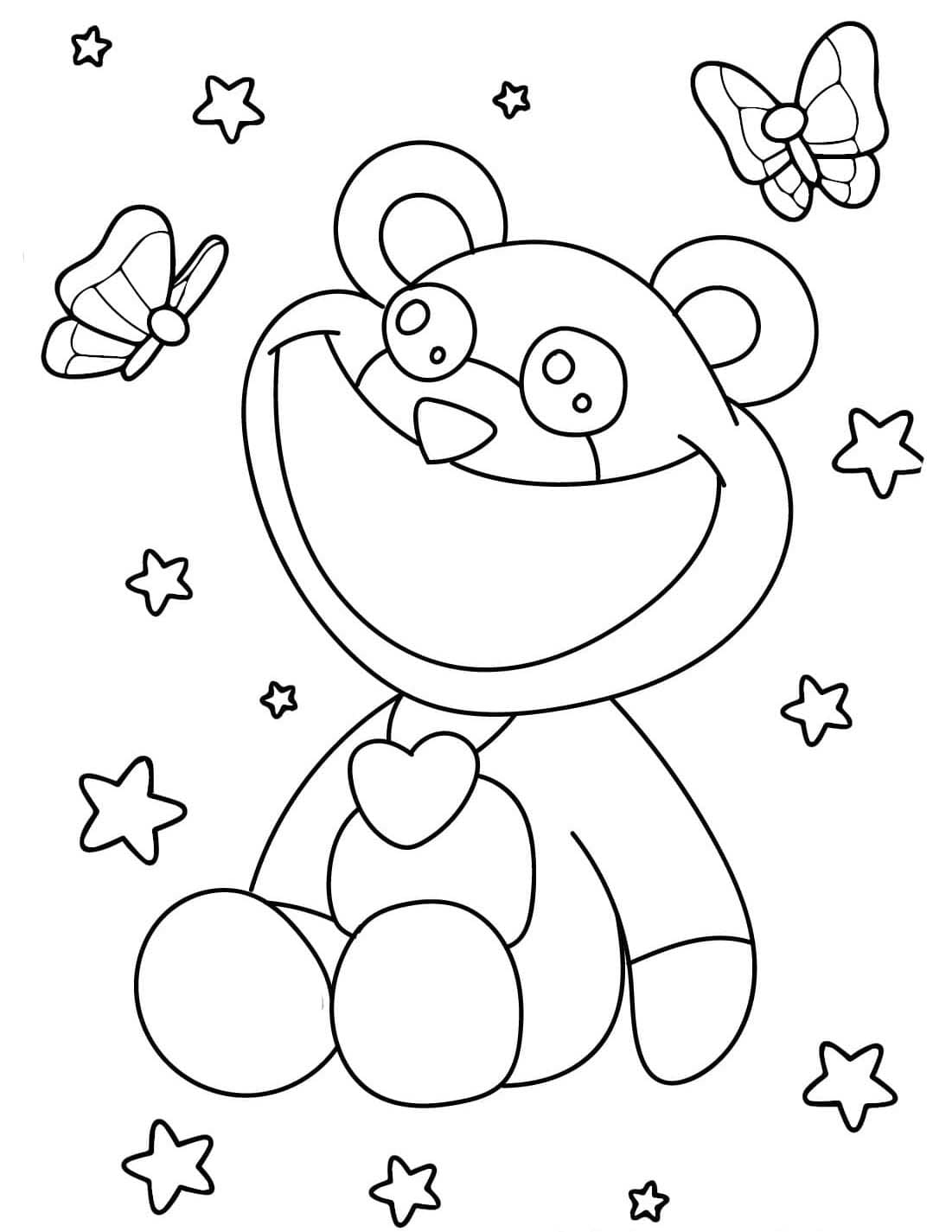 Coloriage Dessiner Bobby BearHug basique chez les enfants