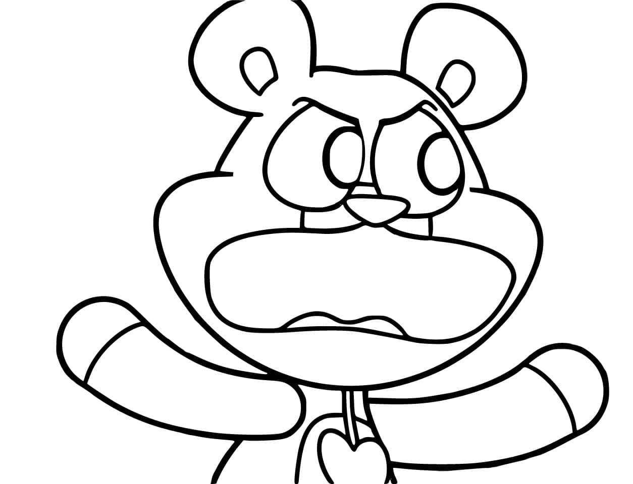 Coloriage Dessiner Bobby BearHug facile chez les enfants