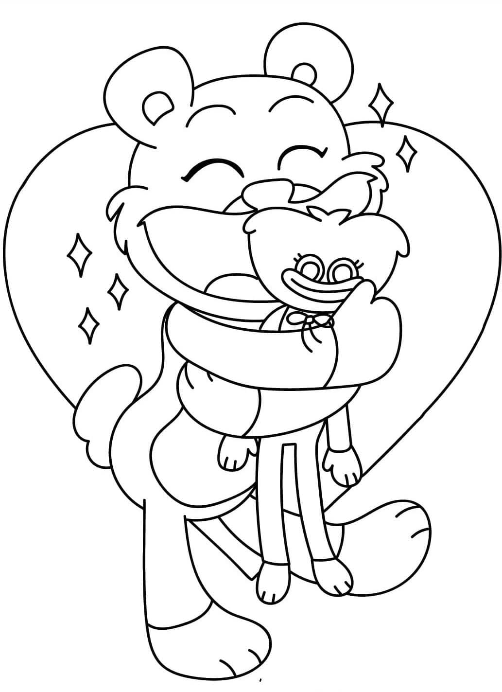 Coloriage Dessiner Bobby BearHug imprimable facile