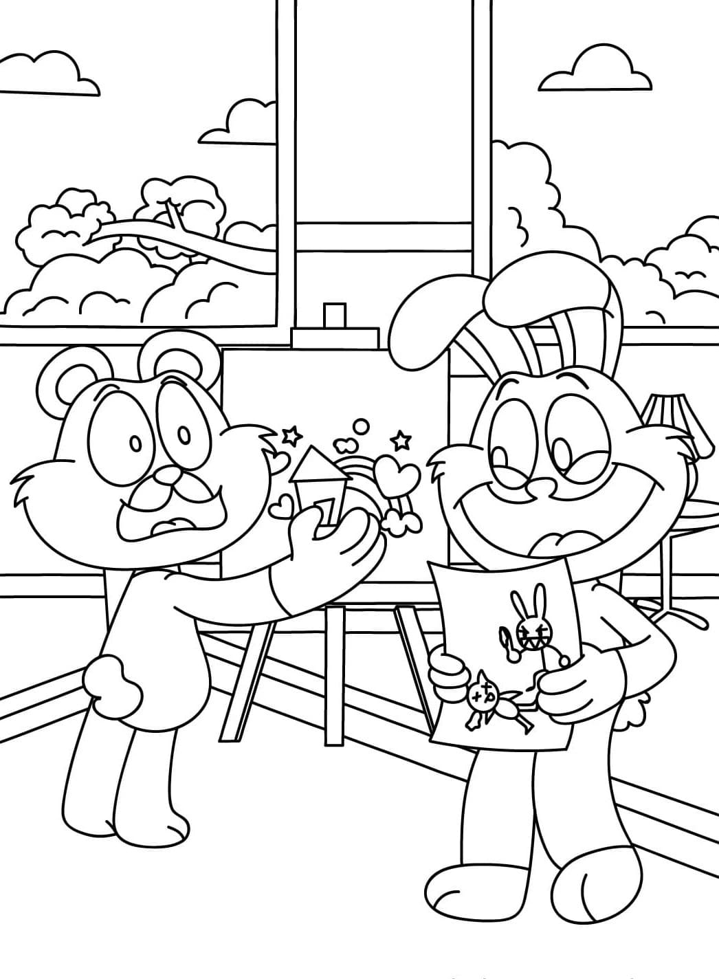 Coloriage Dessiner Bobby BearHug simple chez les enfants