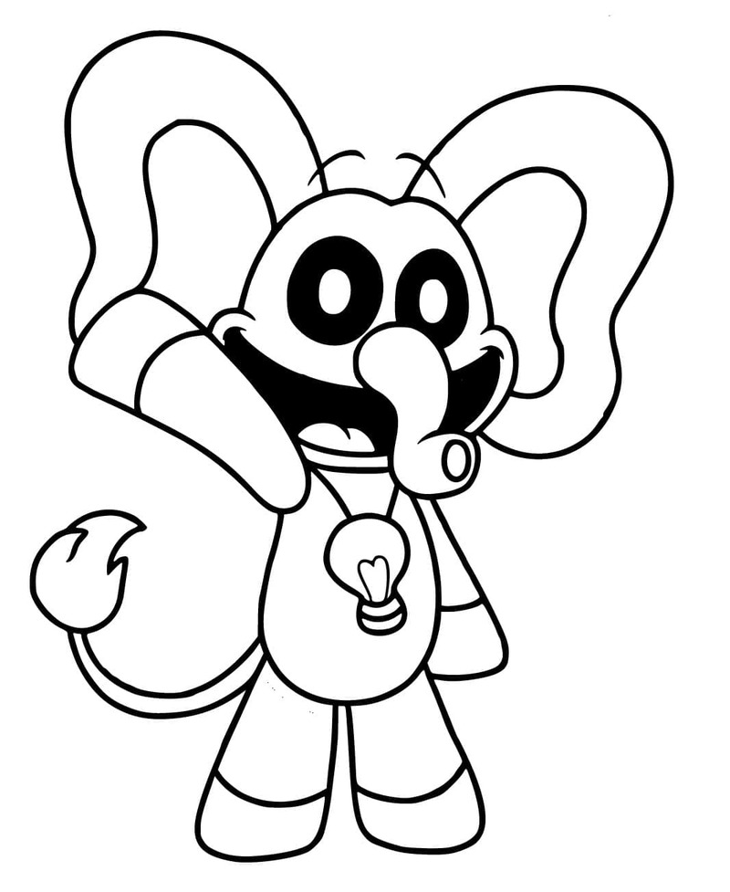 Coloriage Dessiner Bubba Bubbaphant basique chez les enfants