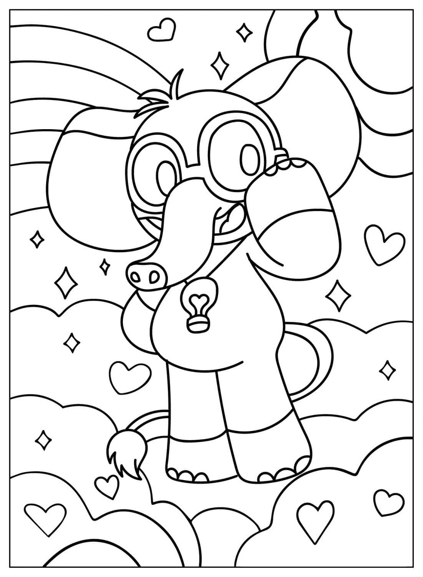 Coloriage Dessiner Bubba Bubbaphant basique gratuite