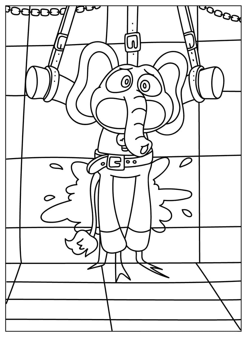 Coloriage Dessiner Bubba Bubbaphant chez enfants
