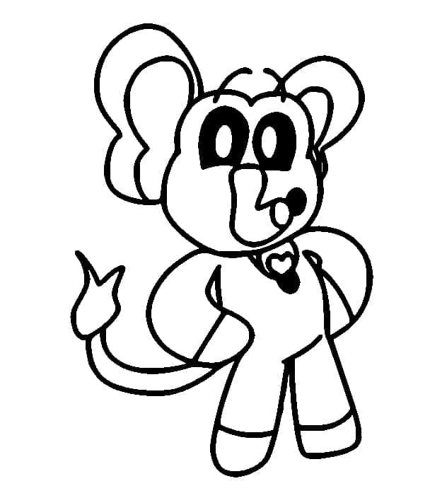 Coloriage Dessiner Bubba Bubbaphant gratuit pour les enfants