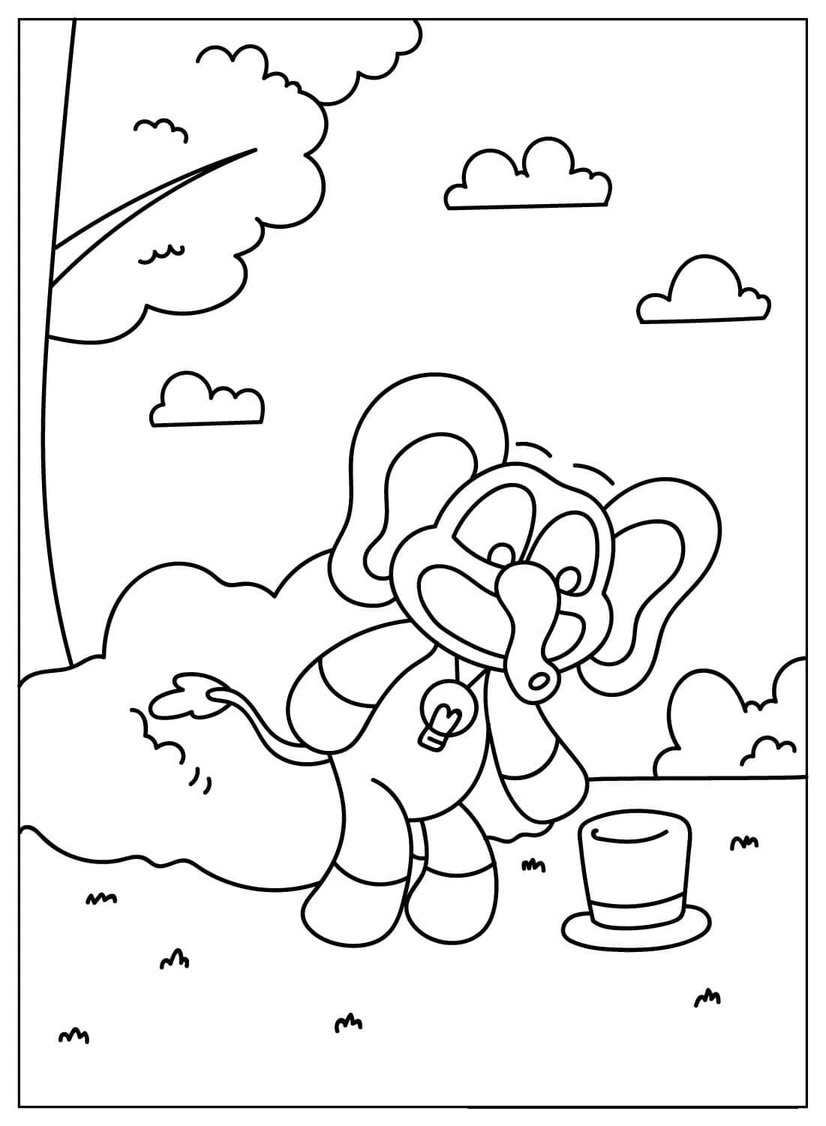 Coloriage Dessiner Bubba Bubbaphant imprimable