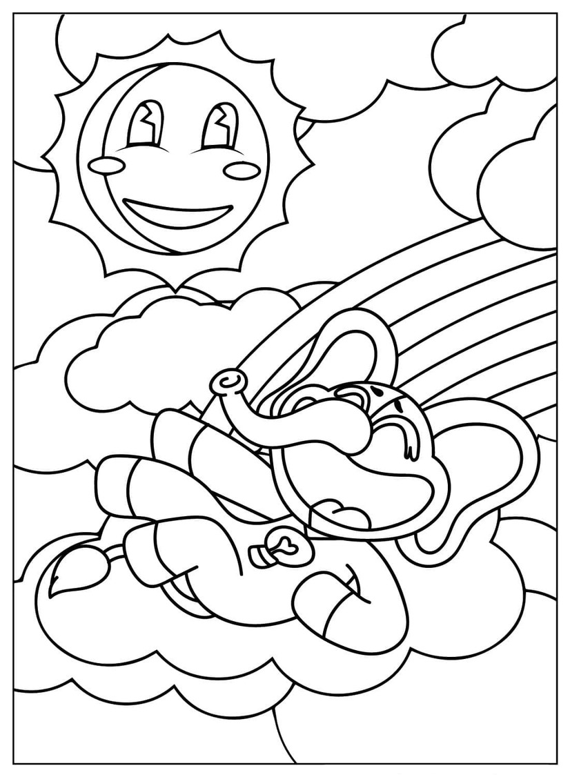 Coloriage Dessiner Bubba Bubbaphant imprimable gratuite