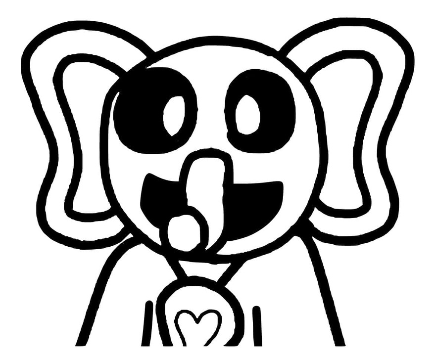 Coloriage Dessiner Bubba Bubbaphant pour enfant