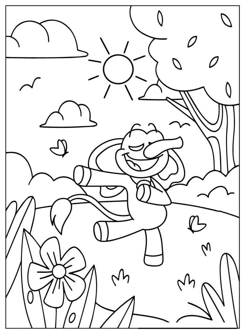 Coloriage Dessiner Bubba Bubbaphant simple gratuite