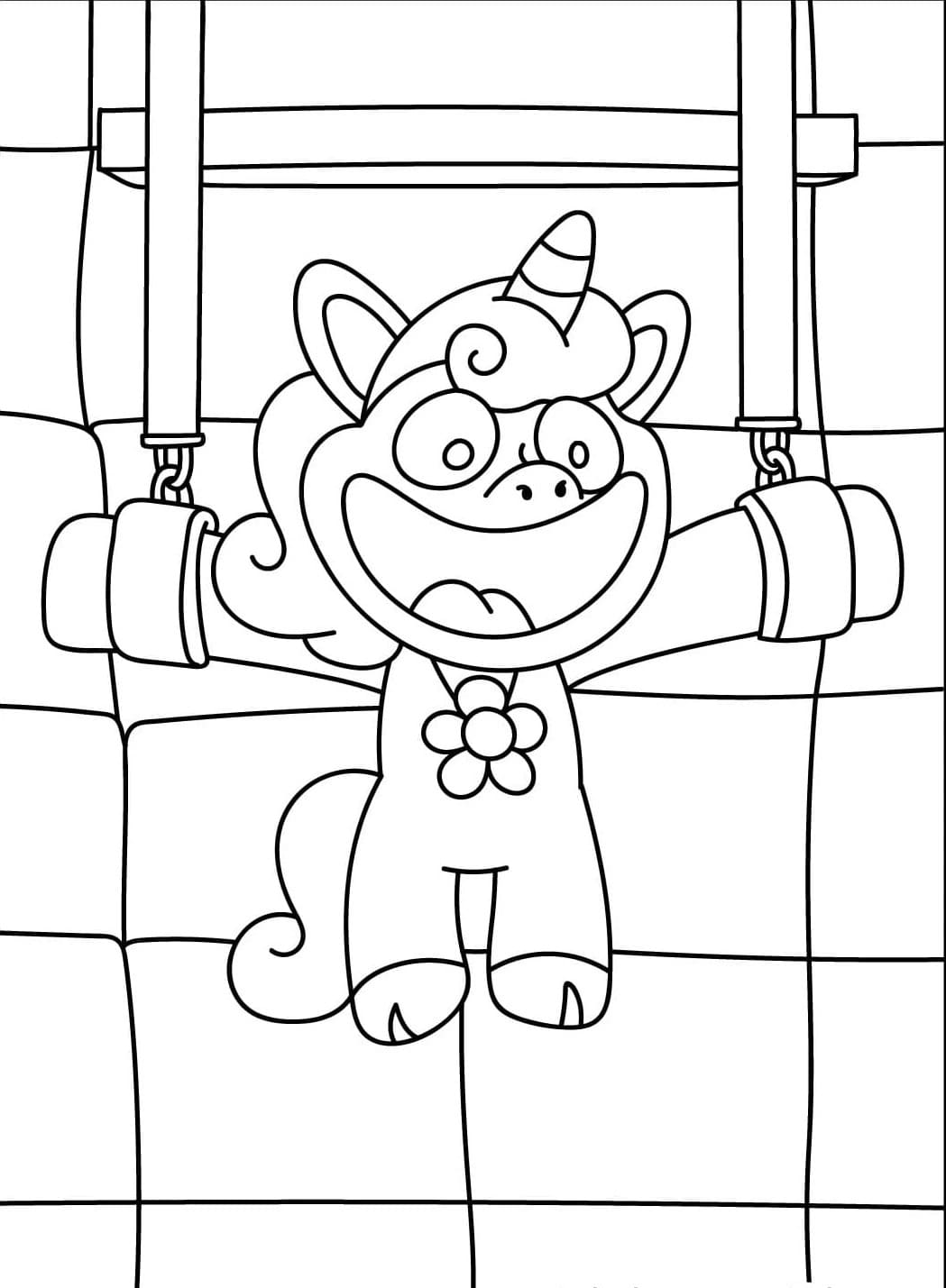 Coloriage Dessiner CraftyCorn simple chez les enfants