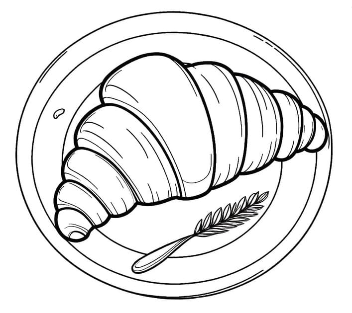 Coloriage Dessiner Croissant basique