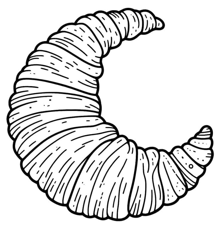 Coloriage Dessiner Croissant gratuit pour les enfants