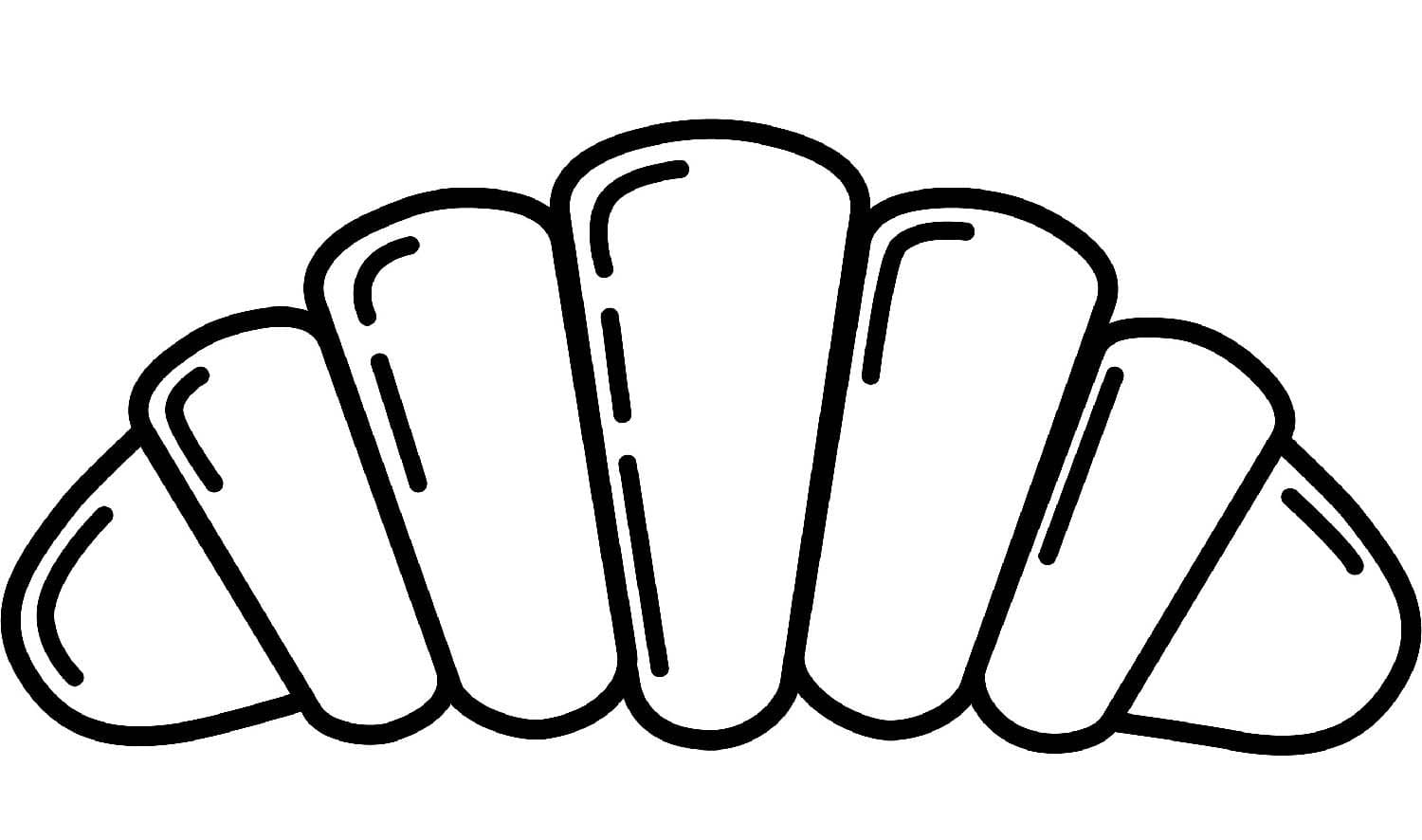 Coloriage Dessiner Croissant imprimable pour les enfants