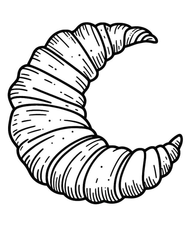 Coloriage Dessiner Croissant pour enfant