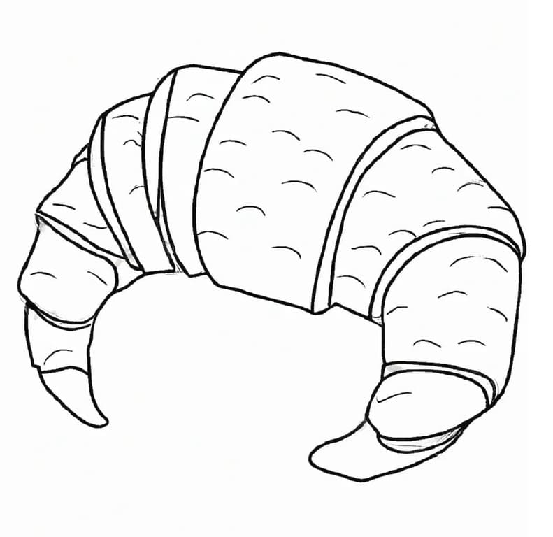 Coloriage Dessiner Croissant pour enfants