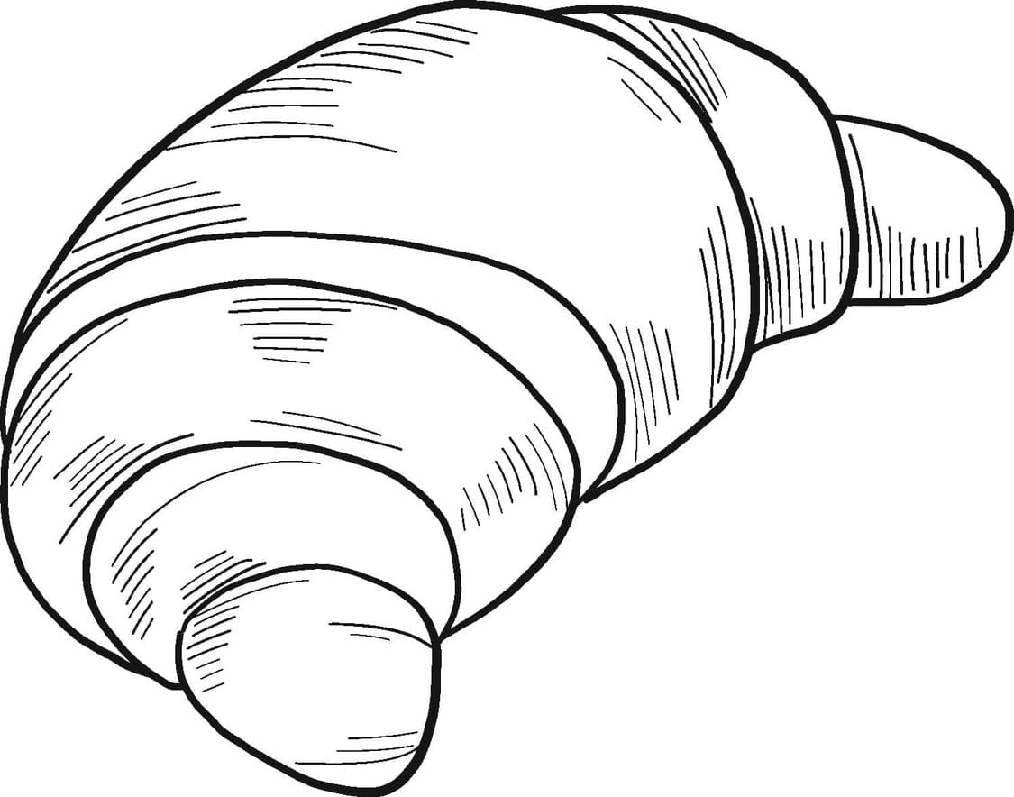 Coloriage Dessiner Croissant pour les enfants