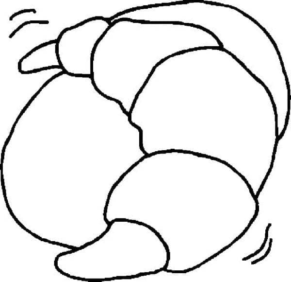 Coloriage Croissant à imprimer