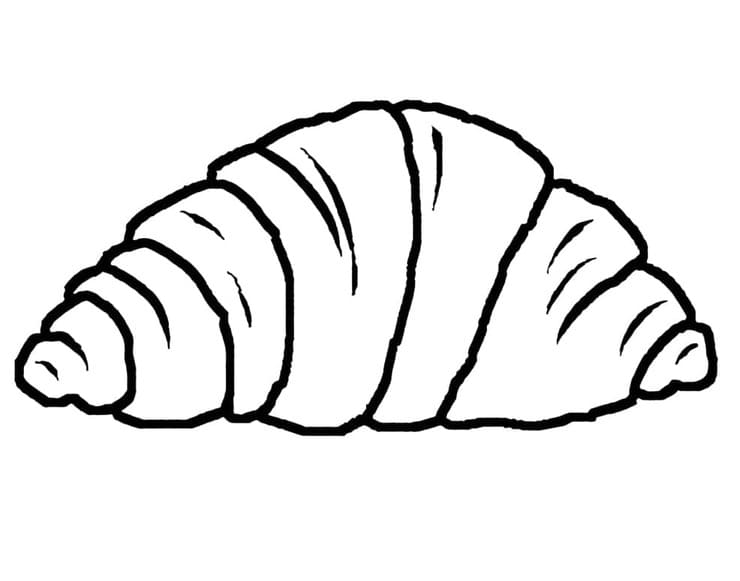 Coloriage Dessiner Croissant très facile