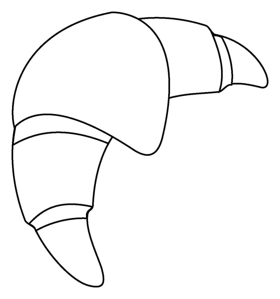 Coloriage Dessiner Croissant très simple