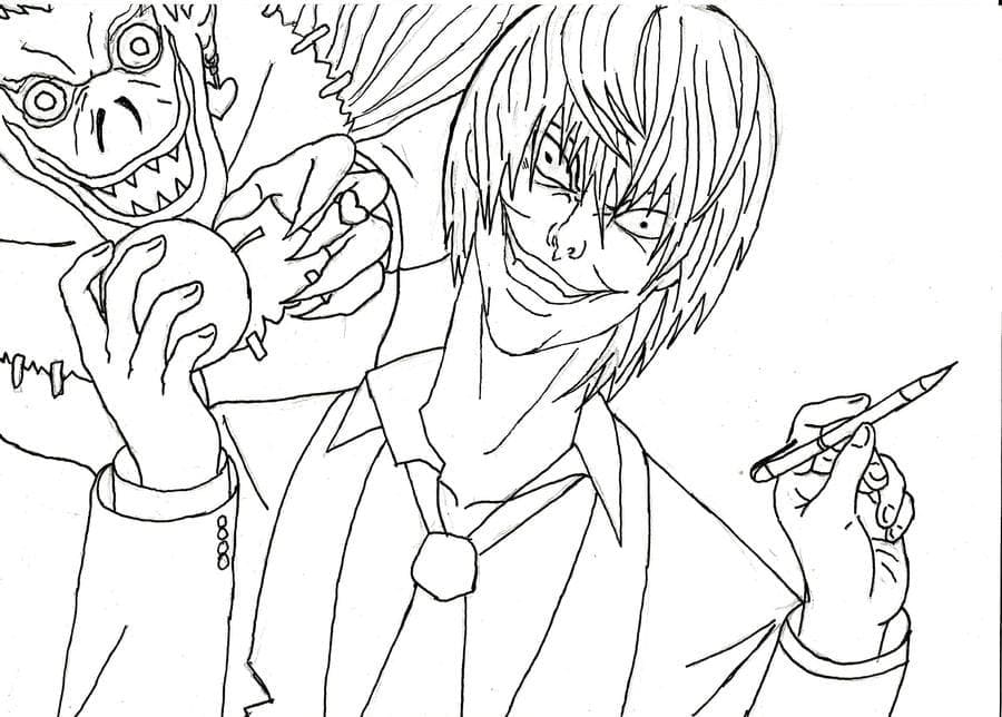 Coloriage Dessiner Death Note 1