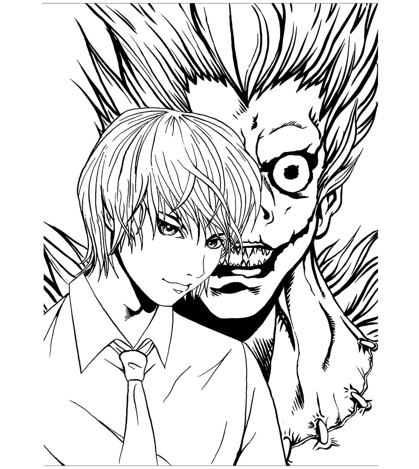 Coloriage Dessiner Death Note basique