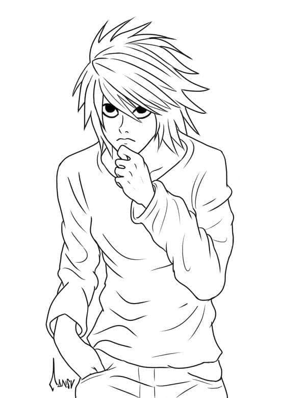 Coloriage Dessiner Death Note gratuit pour les enfants