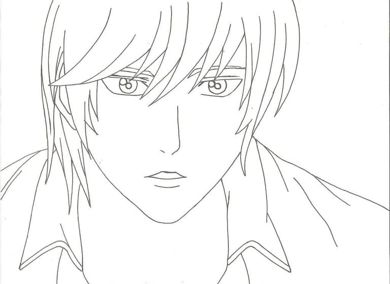 Coloriage Dessiner Death Note simple