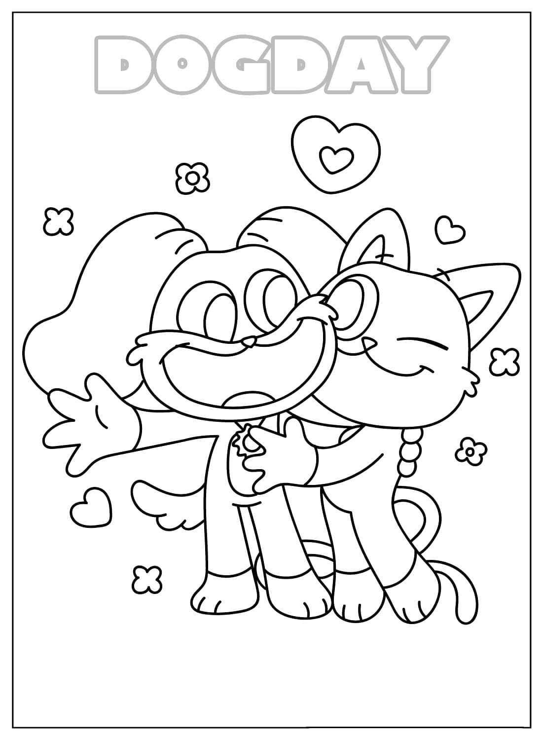 Coloriage Dessiner Dogday très simple