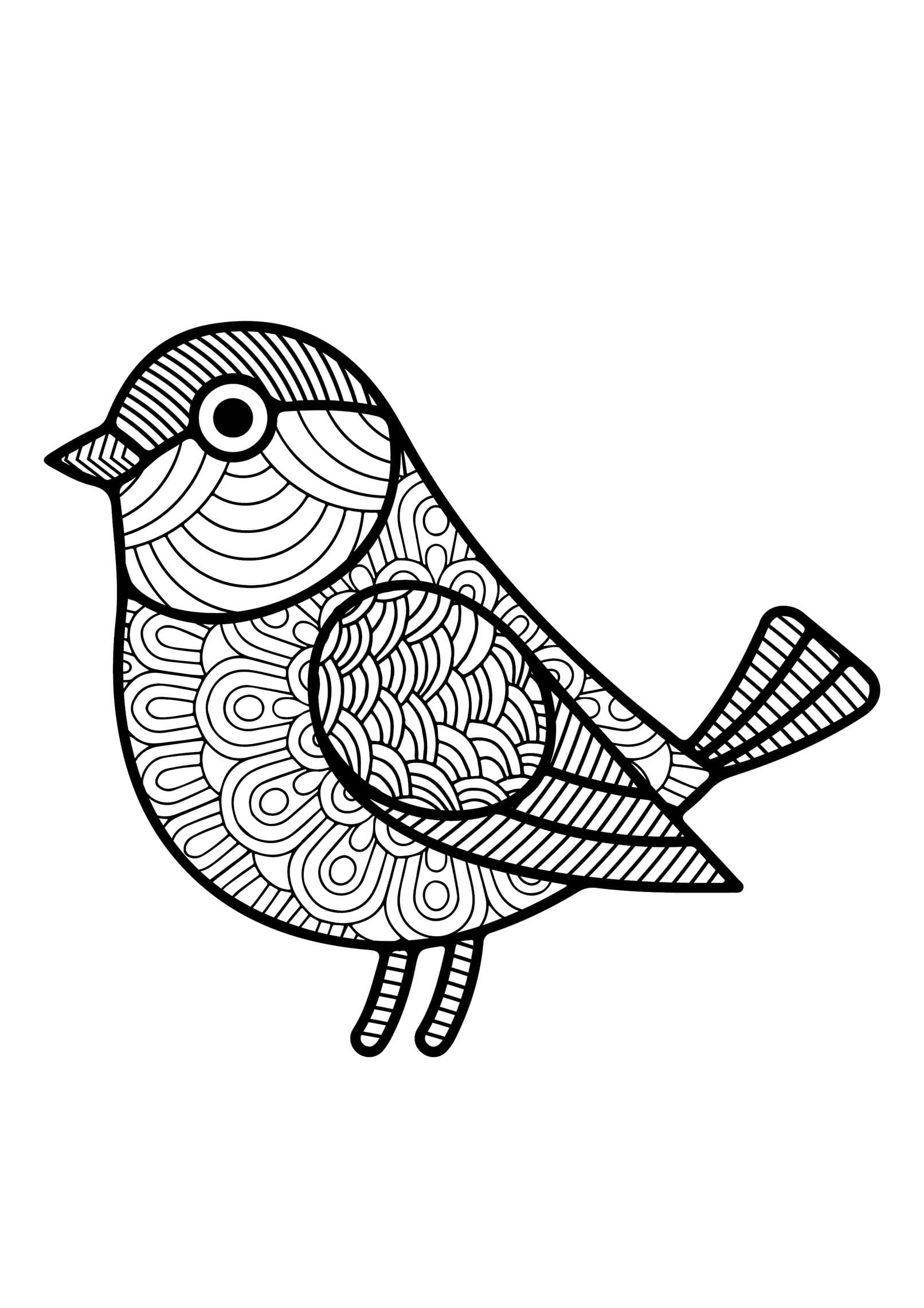Coloriage Dessiner image Mandala Oiseau