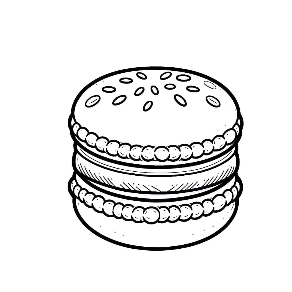 Coloriage Dessiner Macaron 1
