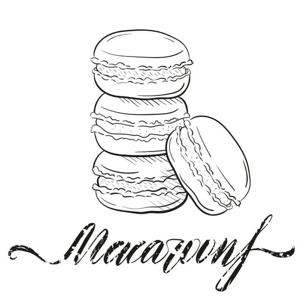 Coloriage Dessiner Macaron facile gratuite