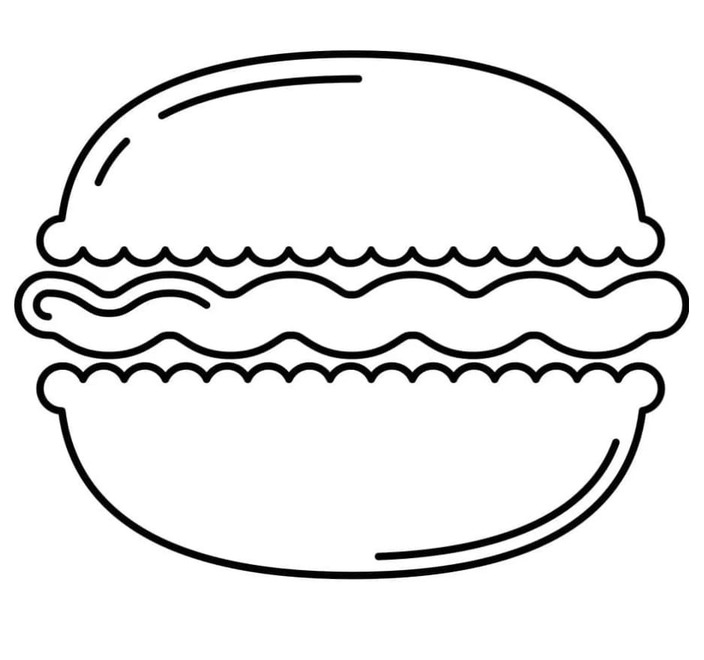 Coloriage Dessiner Macaron imprimable simple
