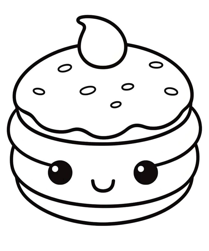 Coloriage Dessiner Macaron mignon