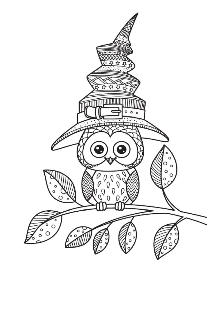 Coloriage Dessiner Mandala Hibou chez enfants